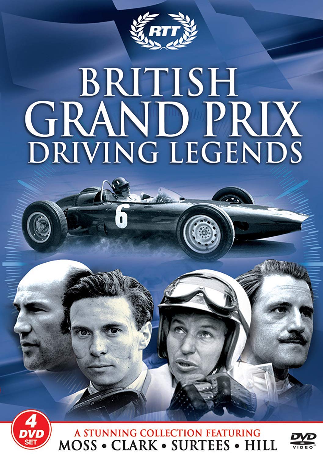 British Grand Prix Driving Legends [4DVD SET] Moss, Clark, Surtees & Hill
