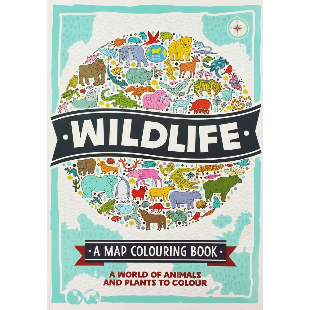 Wildlife: A Map Colouring Book (Map Colouring Books 2)