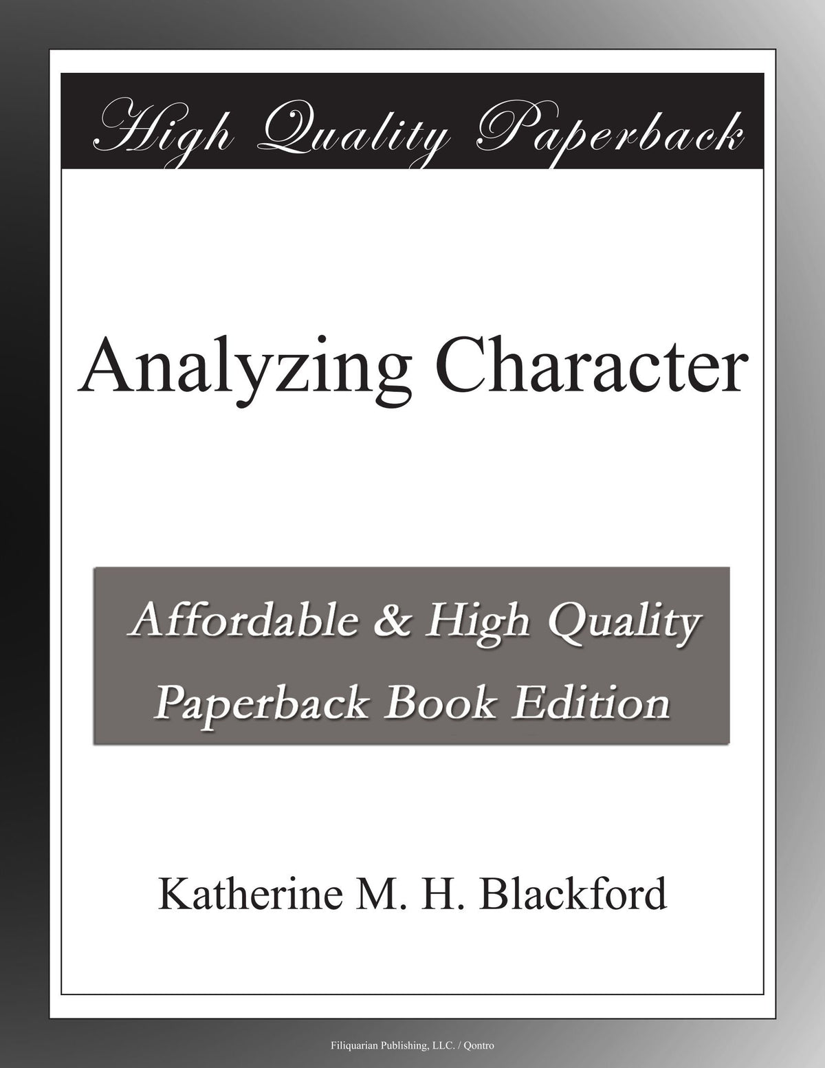 Analyzing Character