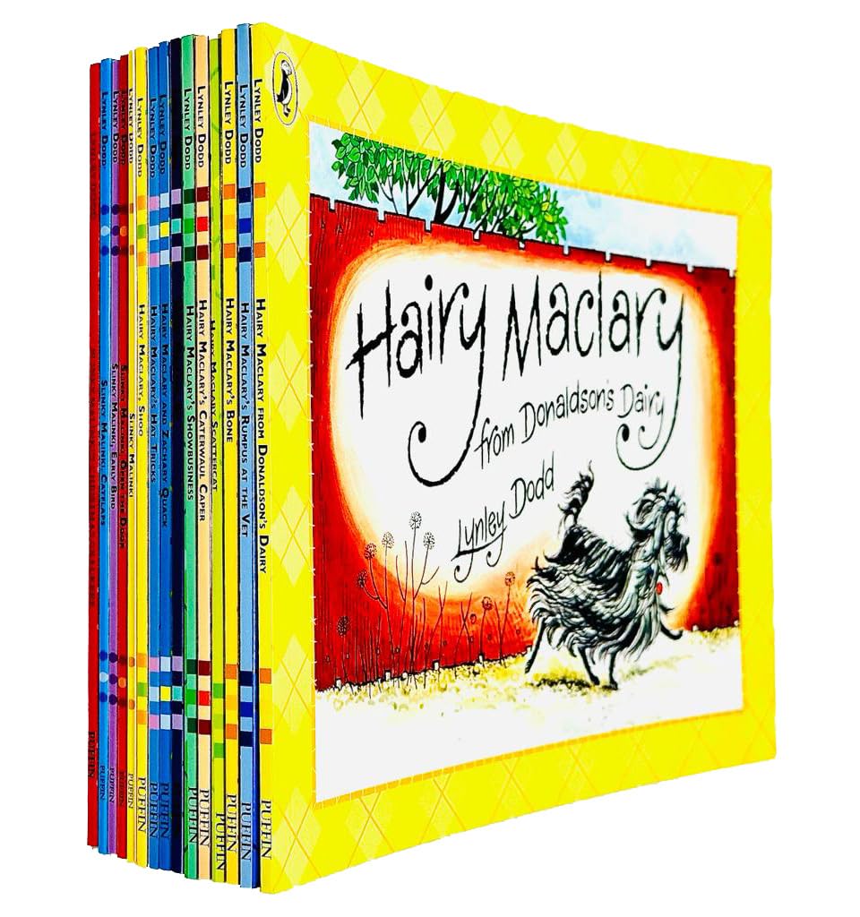 Lynley Dodd Hairy Maclary and Friends Series 15 Books Collection Set (Hairy Maclary's Bone, Hairy Maclary's Hat Tricks, Shoo, Sit, Hairy Maclary and Z