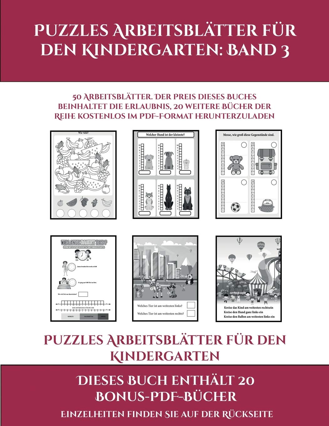 Puzzles Arbeitsblätter für den Kindergarten (Puzzles Arbeitsblätter für den Kindergarten: Band 3): 50 Arbeitsblätter. Der Preis dieses Buches ... PDF-Format herunterzuladen (German Edition)