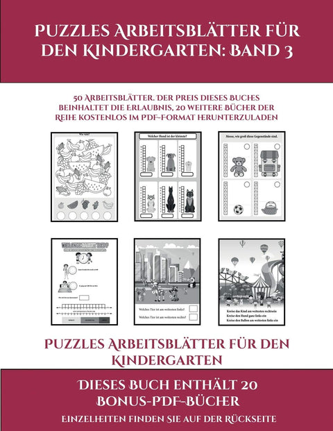 Puzzles Arbeitsblätter für den Kindergarten (Puzzles Arbeitsblätter für den Kindergarten: Band 3): 50 Arbeitsblätter. Der Preis dieses Buches ... PDF-Format herunterzuladen (German Edition)