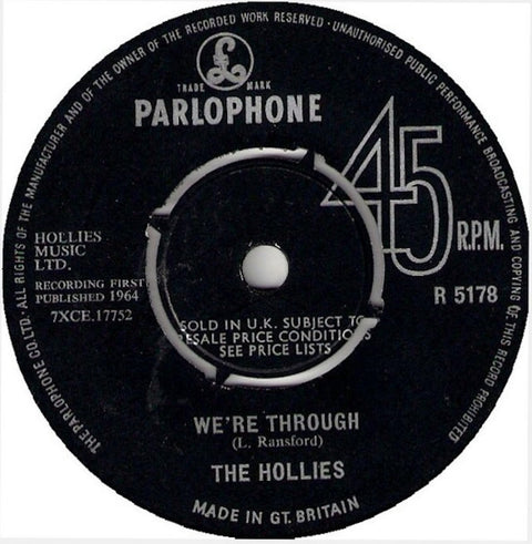 The Hollies - We're Through - 7" Single 1964 - Parlophone R 5178 - UK Press