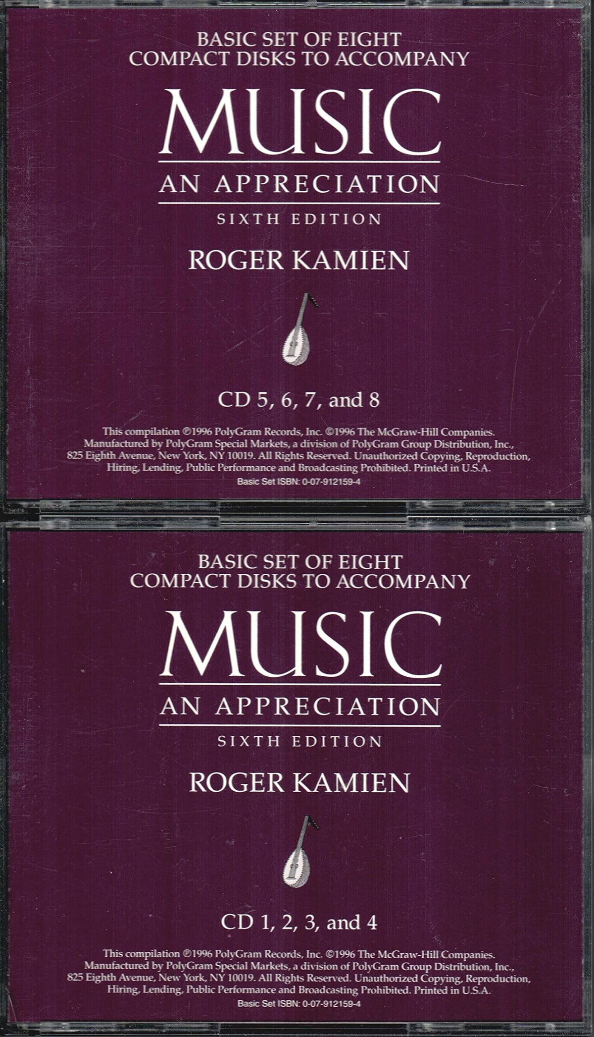 Roger Kamien: Basic Set of Eight Compact Discs to Accompany Music An Appreciation