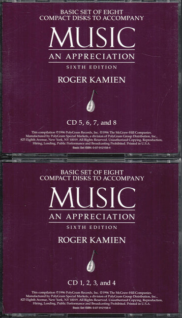 Roger Kamien: Basic Set of Eight Compact Discs to Accompany Music An Appreciation