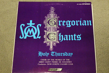 Gregorian Chant Holy Thursday: The Mass and the Responsories of Tenebrae the Other Responsories of Tenebrae Choir of the Monks of the Abbey Saint-pier