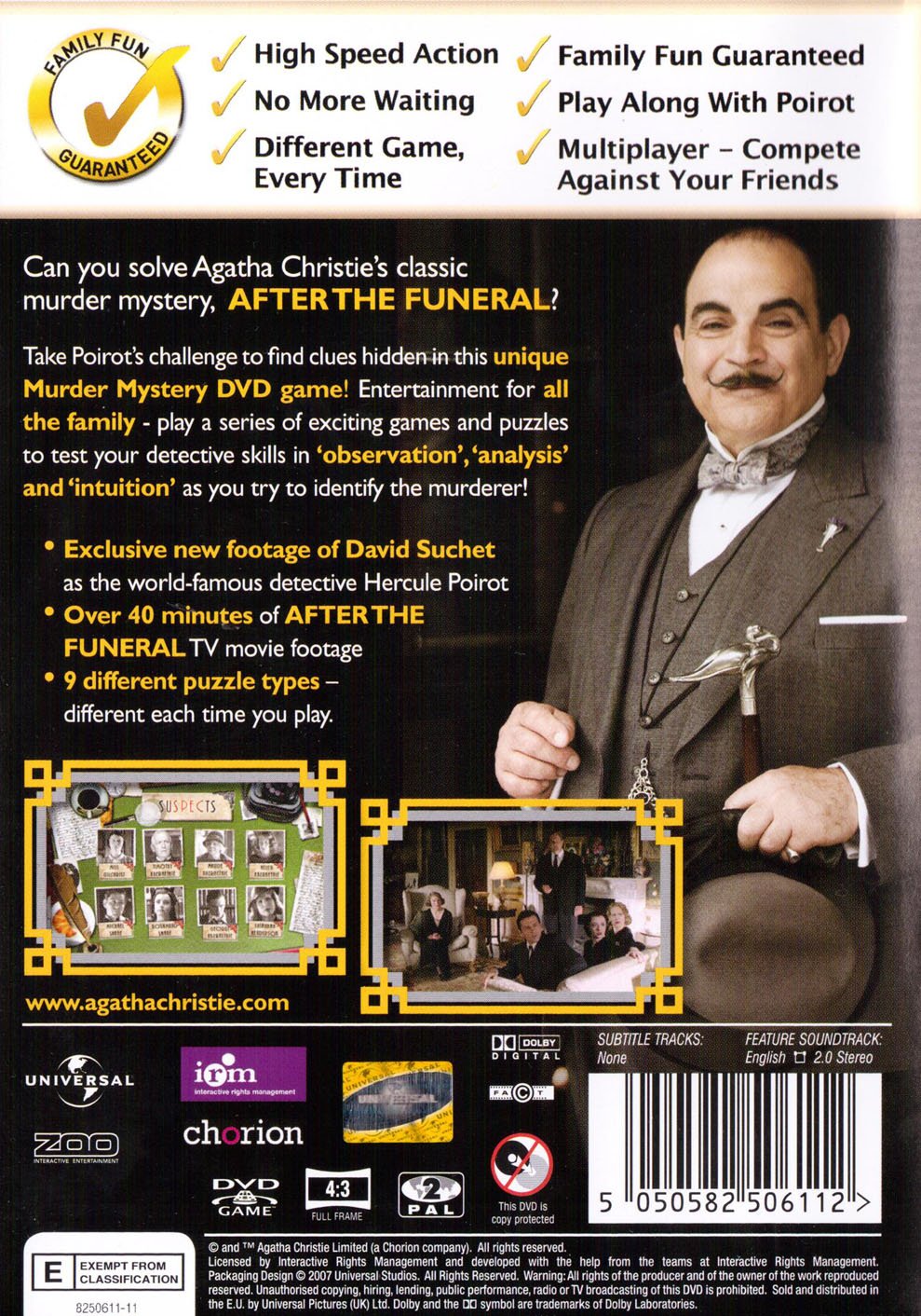 Poirot: After The Funeral - Murder Mystery DVD Game [Interactive DVD]