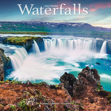 Waterfalls Calendar - Calendars 2022 - 2023 Wall Calendars - Photo Calendar - Waterfalls 16 Month Wall Calendar by Avonside