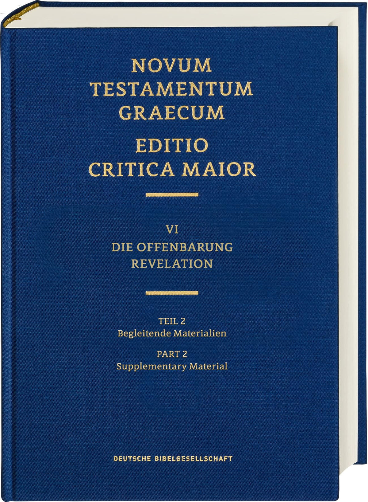 Novum Testamentum Graecum: Editio Critica Maior (ECM) VI/2: Revelation, Supplementary Material