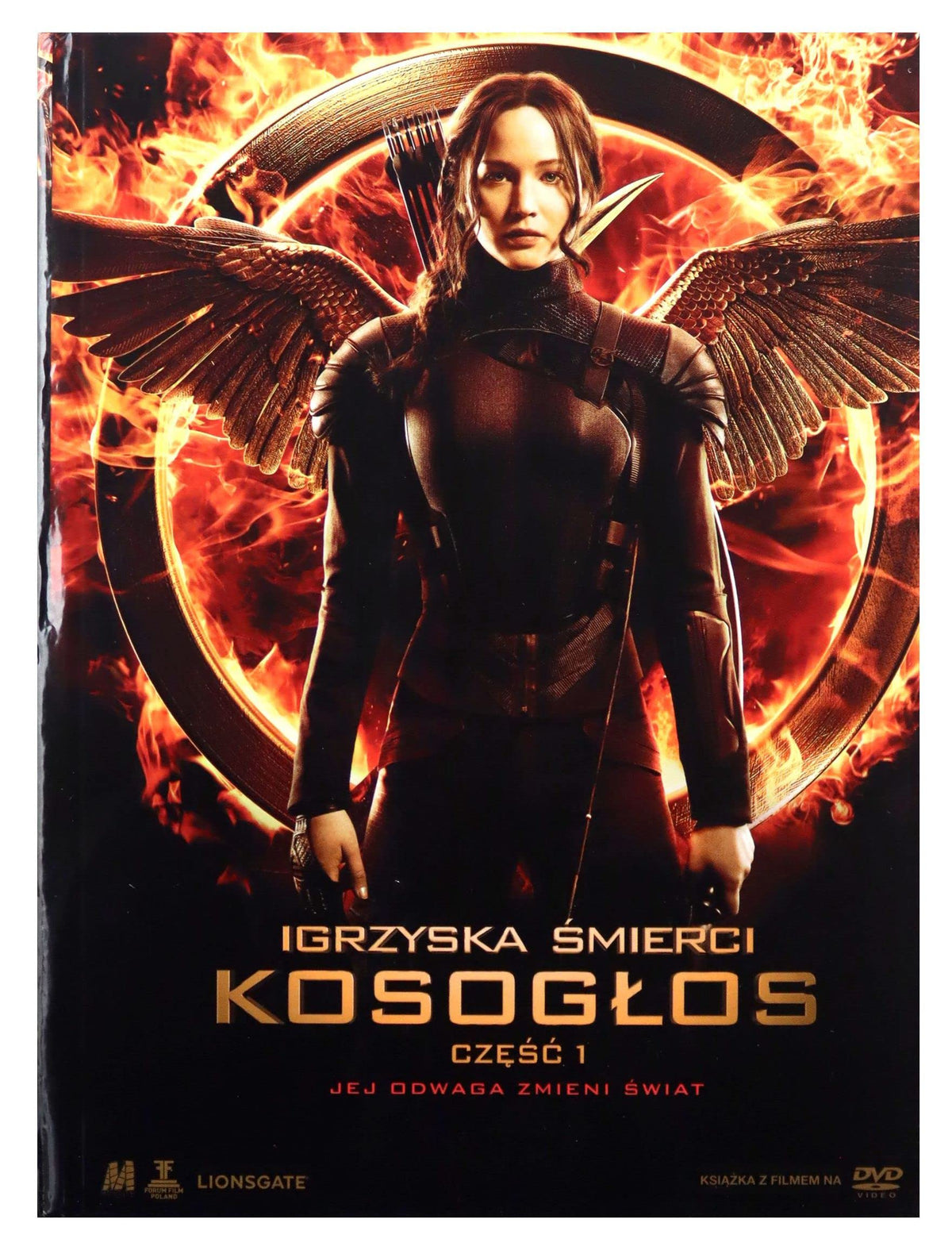 Gift Card with Red Bow-The Hunger Games: Mockingjay - Part 1 [DVD]+[KSIĄŻKA] [Region 2] (IMPORT) (Keine deutsche Version