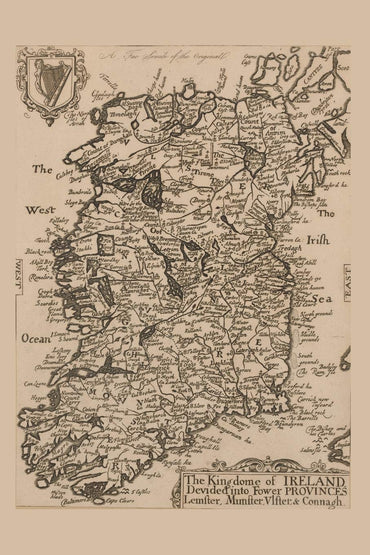 Ireland Vintage Map Field Journal Notebook, 50 pages/25 sheets, 4x6 (Poetose Notebooks)