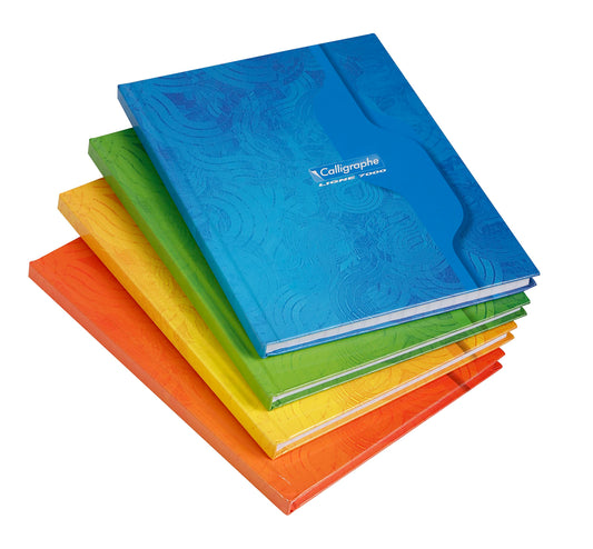 Calligraphe 7204C - Hard Cover Notebooks, 17x22cm, Square ruled, 96 Sheets - Random Colour Cover