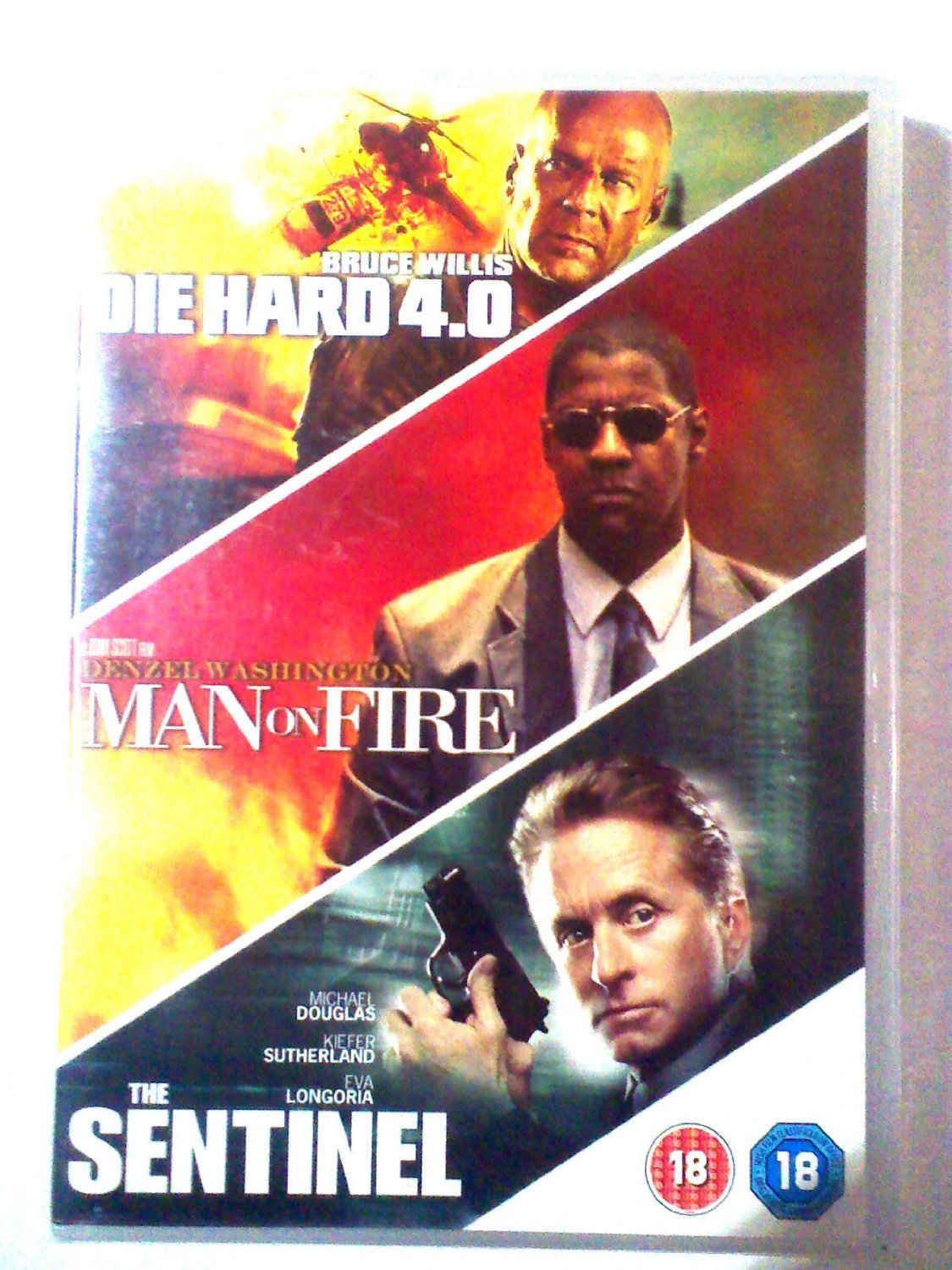 Man on Fire / Die Hard 4.0 / The Sentinal [DVD]