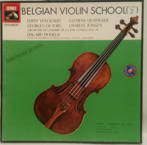 BELGIAN VIOLIN SCHOOL (Number 2) - 4 Lp Box Set - WORLD PREMIERE RECORDING ~ EMI BLACK DOG 4 C161-96986-89 - 202 min. - 