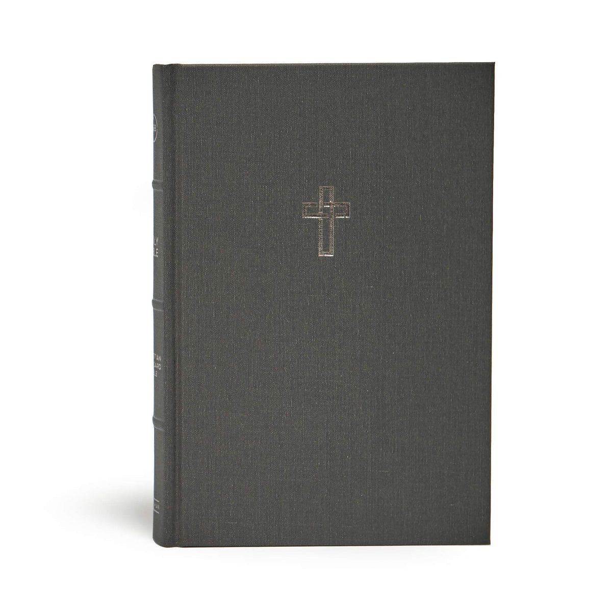 CSB Large Print Ultrathin Reference Bible, Charcoal Cloth-Over- Board, Black Letter Edition