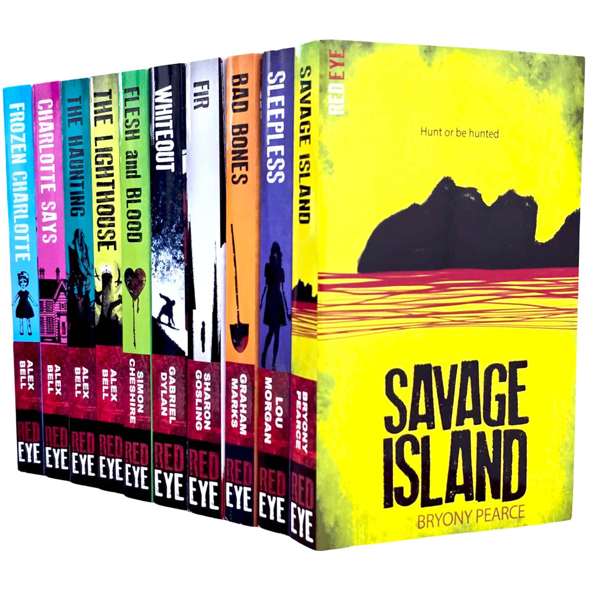 Red Eye Horror Series 10 Books Collection Set (Whiteout, Savage Island, Charlotte Says, Fir, The Haunting, Frozen Charlo