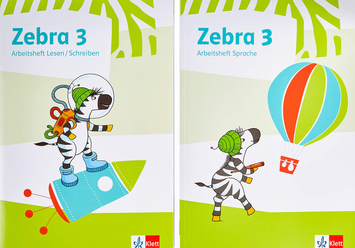 Zebra 3. Paket: Arbeitsheft Lesen/Schreiben und Arbeitsheft Sprache Klasse 3