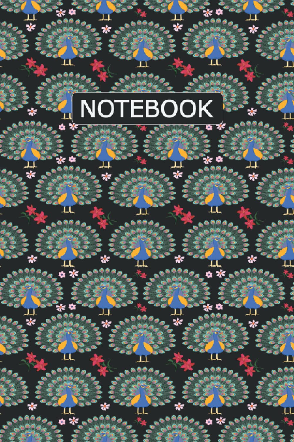 Peacock Notebook: Bird Lover Peacock Journal Notebook For Men, Women, Girls, Kids - 6 x 9" 100 Pages
