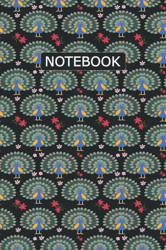 Peacock Notebook: Bird Lover Peacock Journal Notebook For Men, Women, Girls, Kids - 6 x 9" 100 Pages