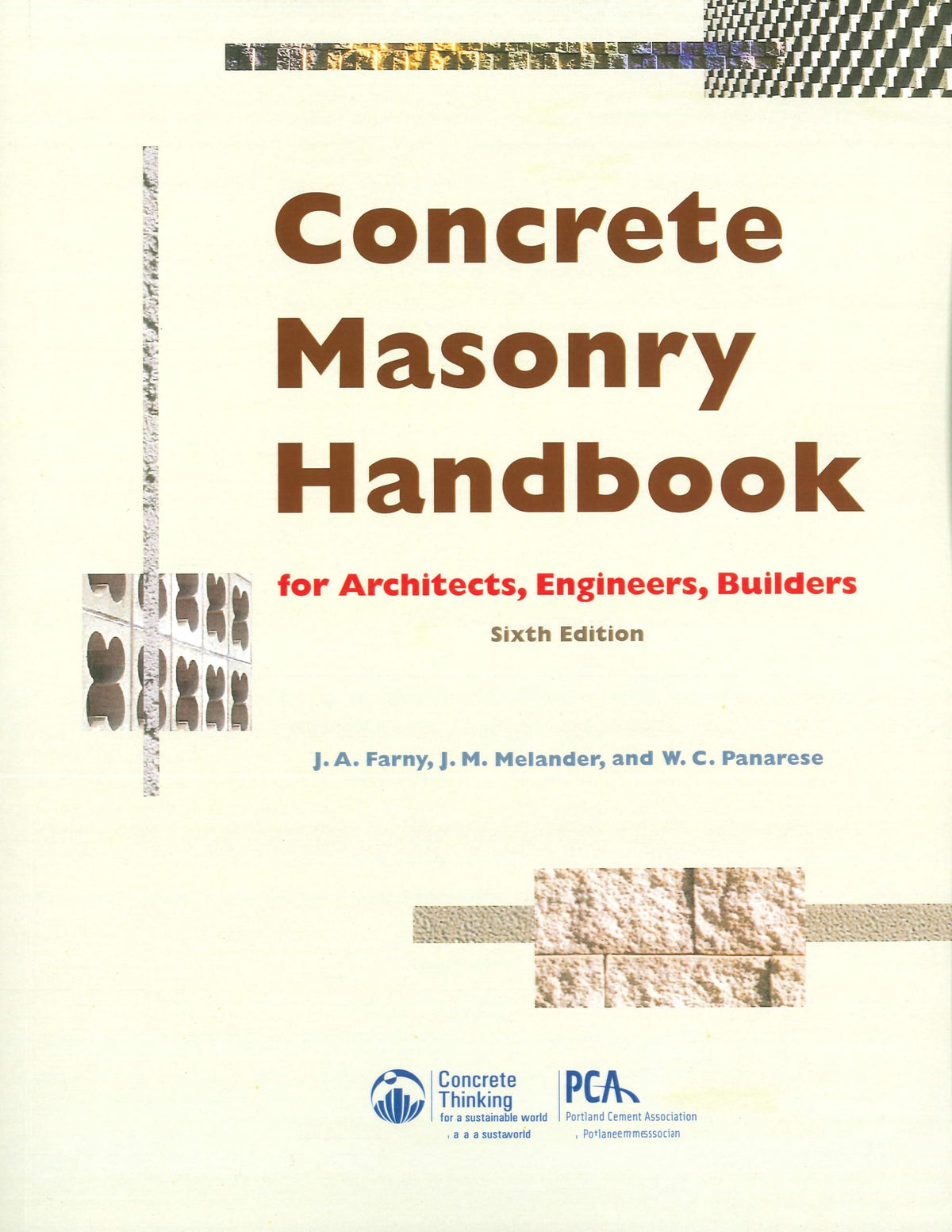 Concrete Masonry Handbook For Architects, Engineers, Builders