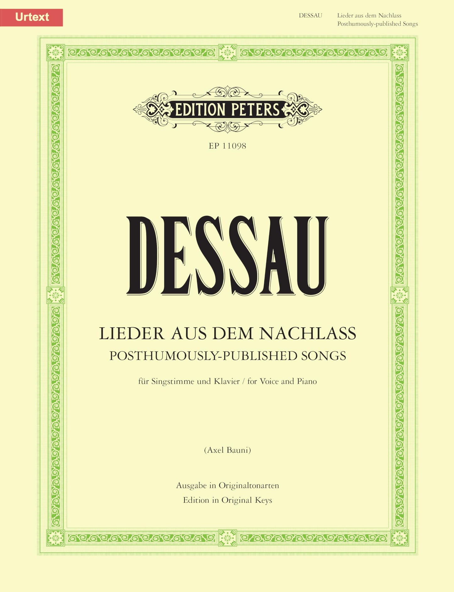 POSTHUMOUSLY PUBLISHED SOMGS CHANT