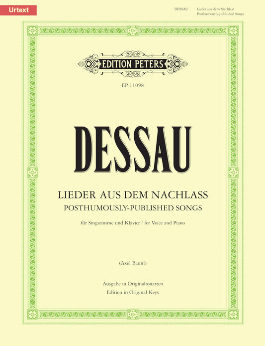 POSTHUMOUSLY PUBLISHED SOMGS CHANT