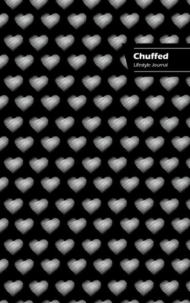 Chuffed Lifestyle Journal, Write-in Notebook, Dotted Lines, Wide Ruled, Medium Size 6 x 9 Inch (A5) Hardcover (Black)