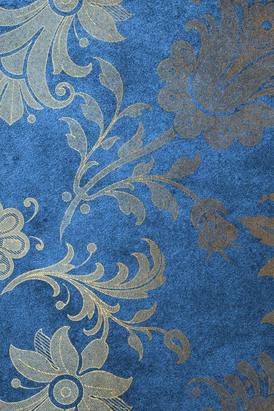 Blue Floral Velvet Composition Notebook - Small Ruled Notebook - 6x9 Lined Notebook (Softcover Journal / Notebook / Diary) (6x9 Lined Softcover Notebook)