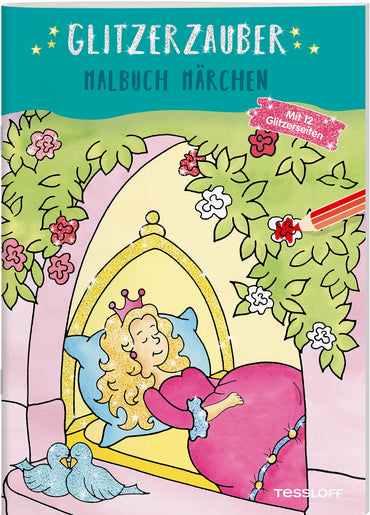 Glitzerzauber Malbuch. Märchen Malbücher und -blöcke Ill. v. Durczok, Marion Deutsch 24 Seiten S/W illustriertdavon 12 Seiten mit rotem Glitzerlack