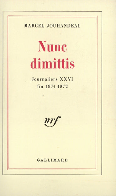Nunc dimittis: (1971-1972)
