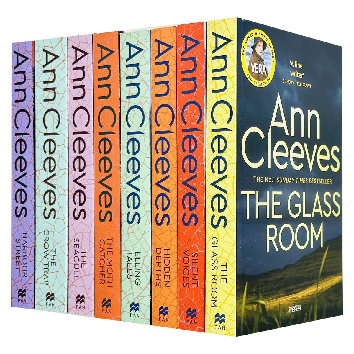 Vera Stanhope Series 8 Books Collection Set By Ann Cleeves (The Glass Room, Silent Voices, Hidden Depths, Telling Tales,