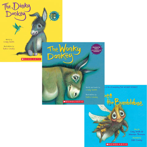 The Dinky Donkey, Willbee the Bumblebee, The Wonky Donkey 3 Books Collection Set