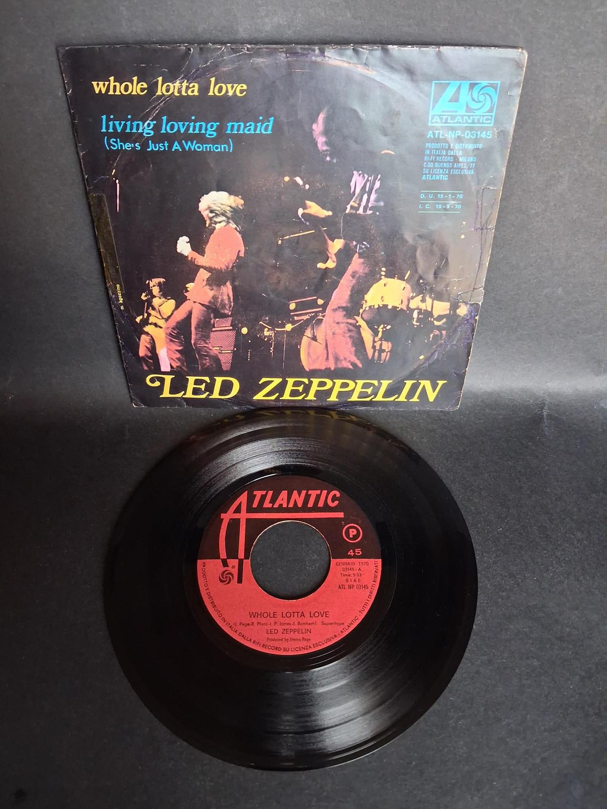 45vinylrecord Whole Lotta Love/Living Loving Maid (7"/45 rpm)