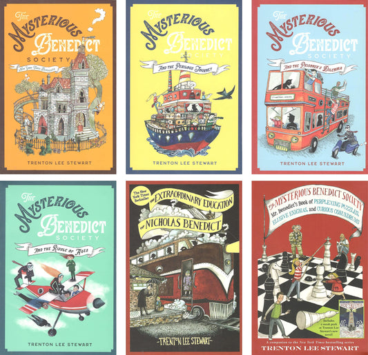 The Mysterious Benedict Society Series 6 Books Collection Set By Trenton Lee Stewart (The Mysterious Benedict Society, the Perilous Journey, the Priso