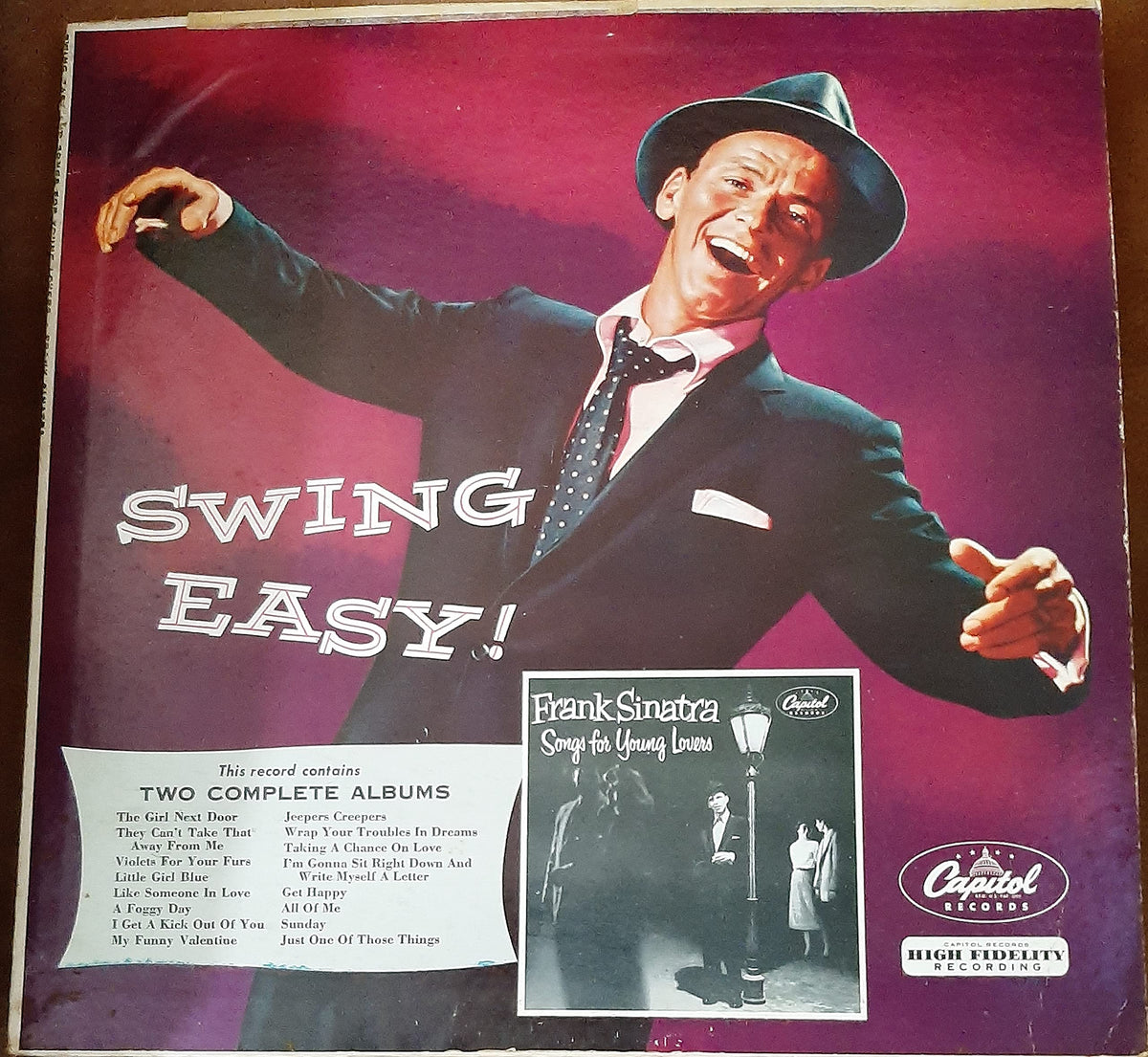 Frank Sinatra - Swing Easy / Songs For Young Lovers - 12" vinyl LP - original UK mono Capitol W 587