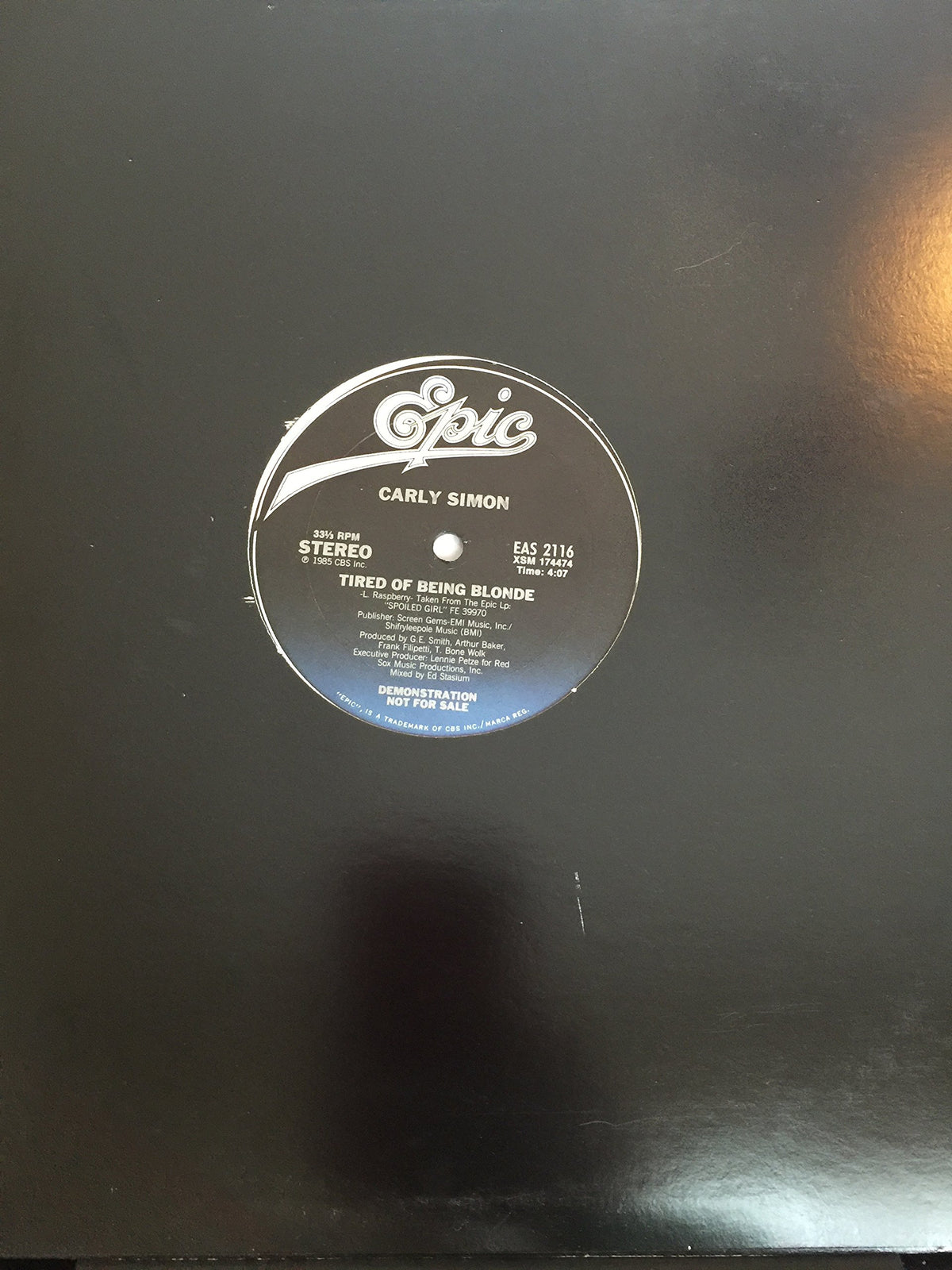 Tired of Being Blonde b/w same (12 inch vinyl single)