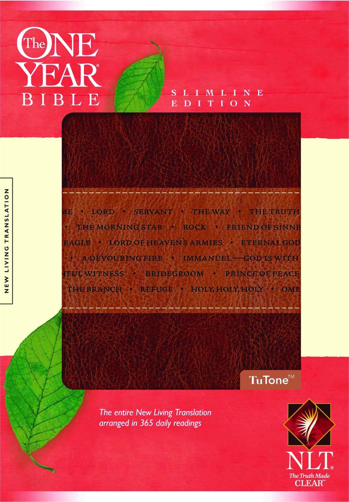 The One Year Bible NLT, Slimline Edition, TuTone (LeatherLike, Brown/Tan)