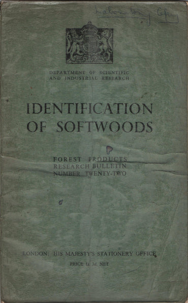 Identification of Softwoods (Forest Products Resea