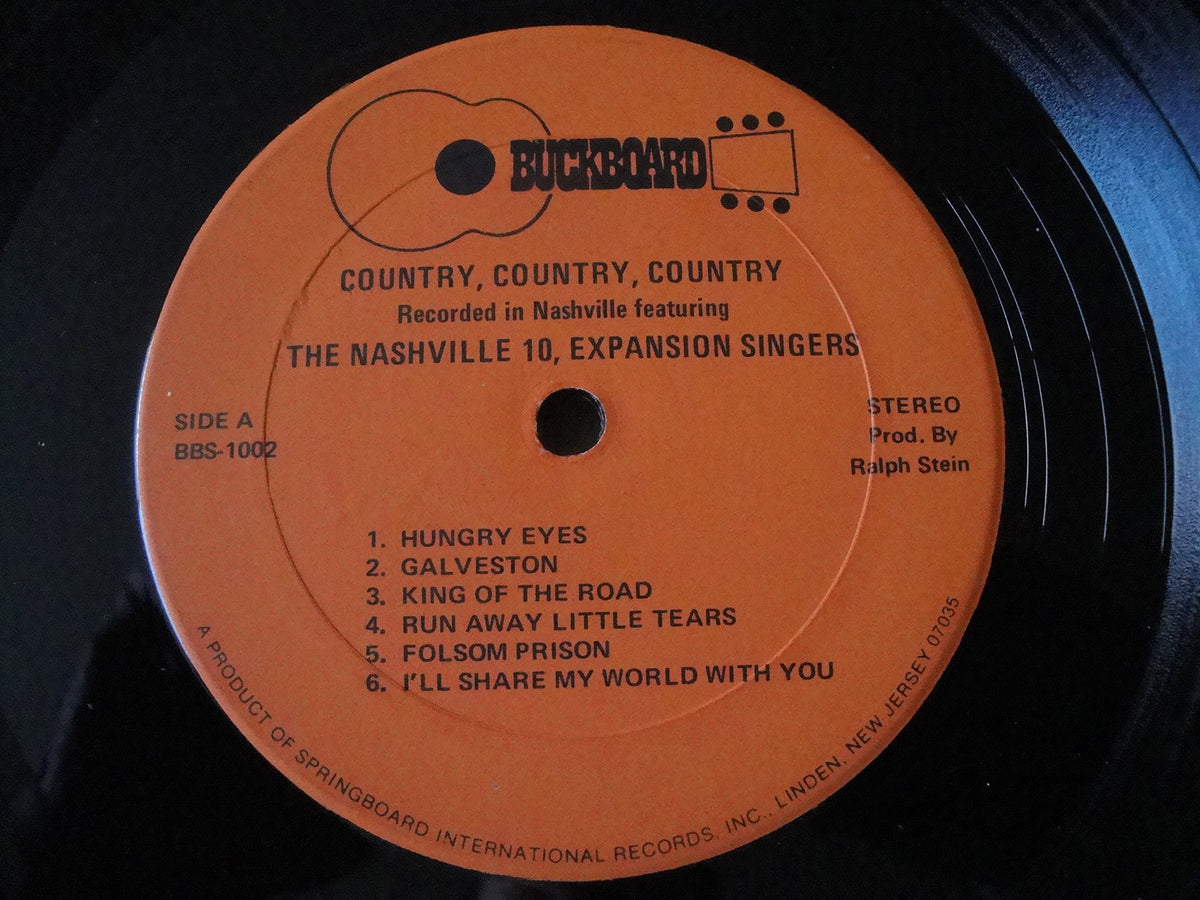 The Nashville 10, Expansion Singers Country, Country, Country Vinyl Lp Buckboard BBS-1002, Stereo