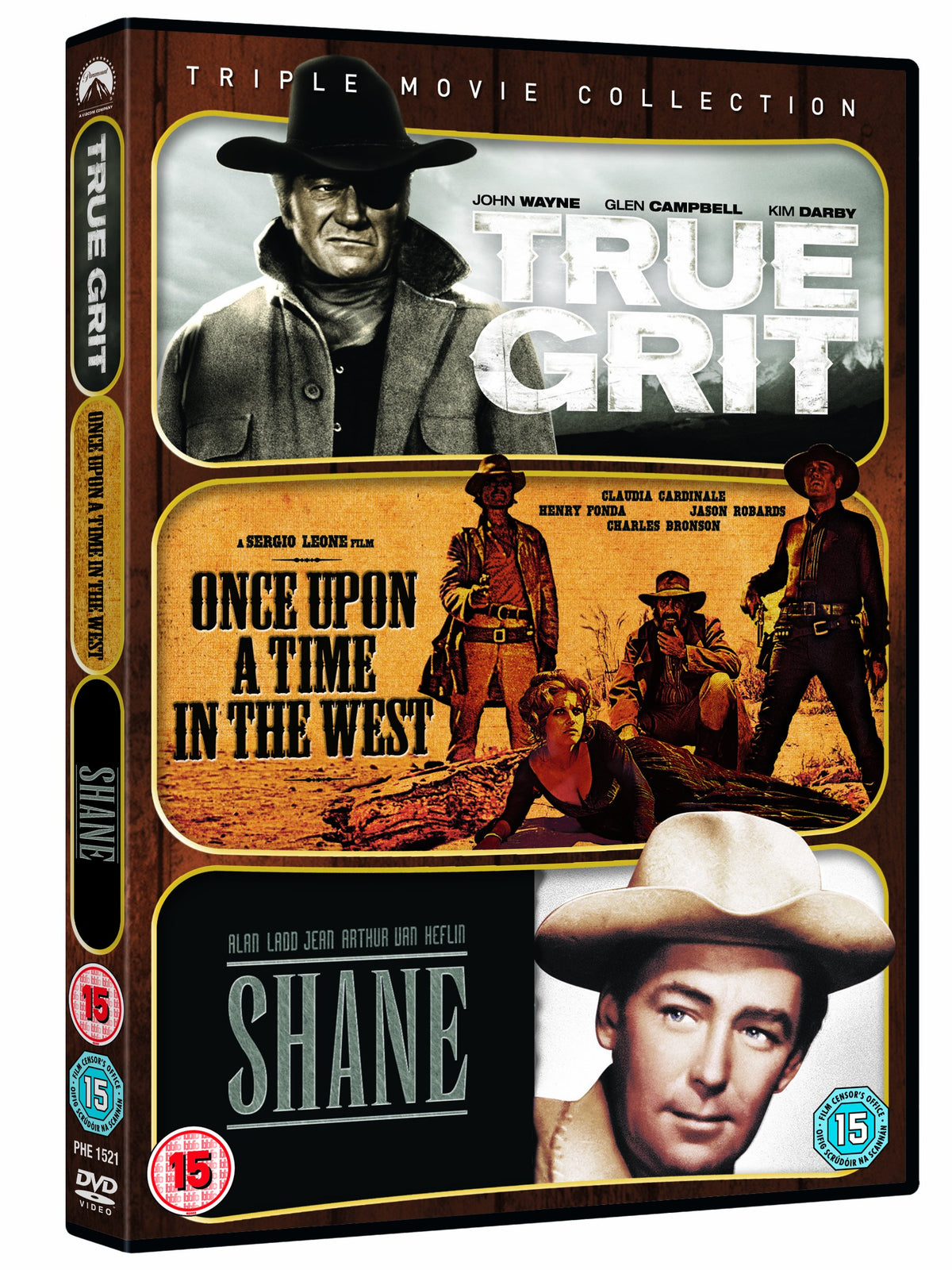 Westerns Triple - True Grit (1969) / Once Upon A Time In The West / Shane [DVD], [Region 2 - ] [UK Import]