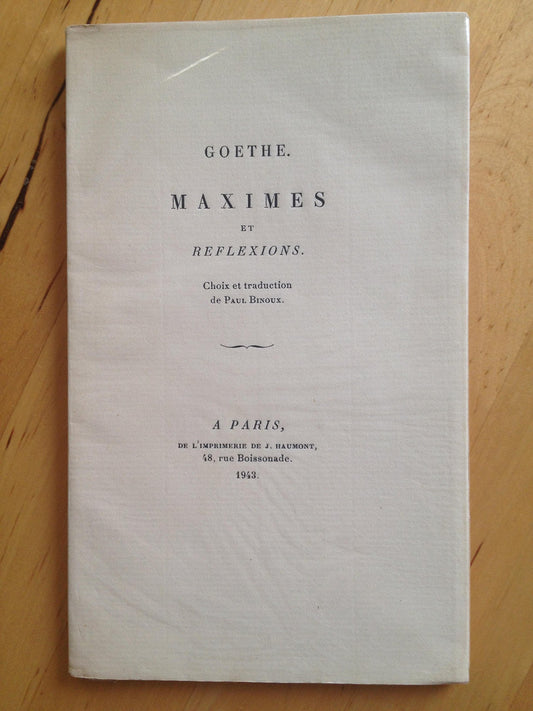 Maximes et réflexions