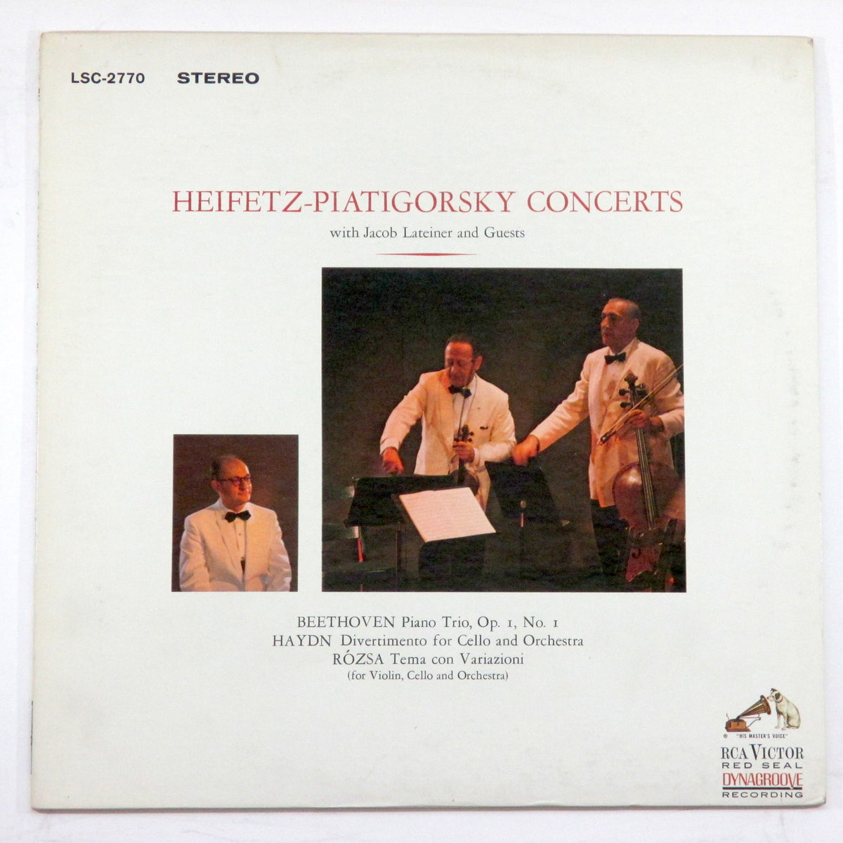 Heifetz-Piatigorsky Concerts With Jacob Lateiner and Guests: Beethoven Piano Trio / Haydn Divertimento For Cello and Orc