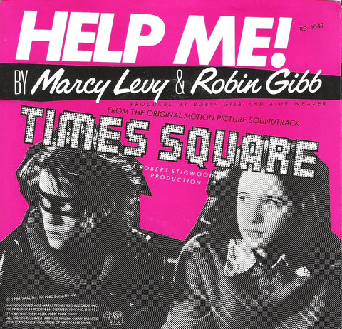 MARCY LEVY & ROBIN GIBB - HELP ME! - 7" 45 RPM W/PIC SLEEVE