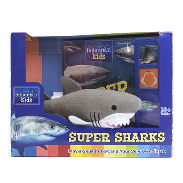 Encyclopedia Britannica Kids - Shark Sound Book and Shark Plush - PI Kids