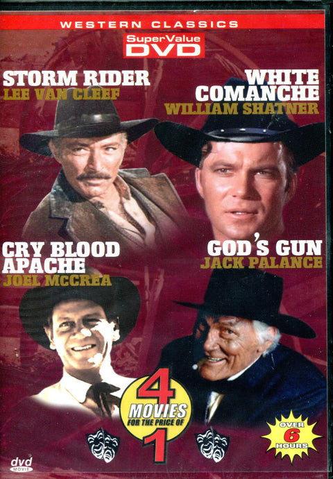 Wester Classics SuperValue DVD - Storm Rider / White Comanche / Cry Blood Apache / God's Gun