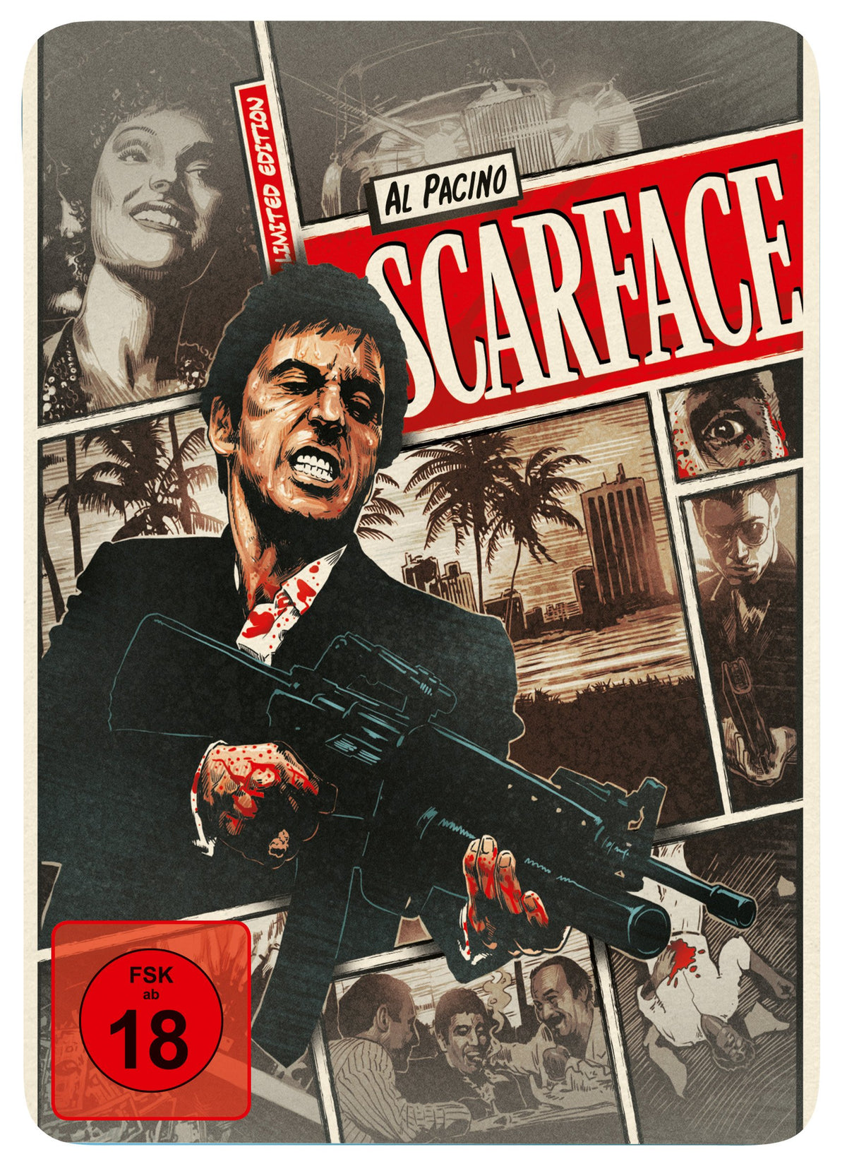 AZZUTORK Reel Heroes-Scarface-Blu-Ray-Steel [Import allemand]