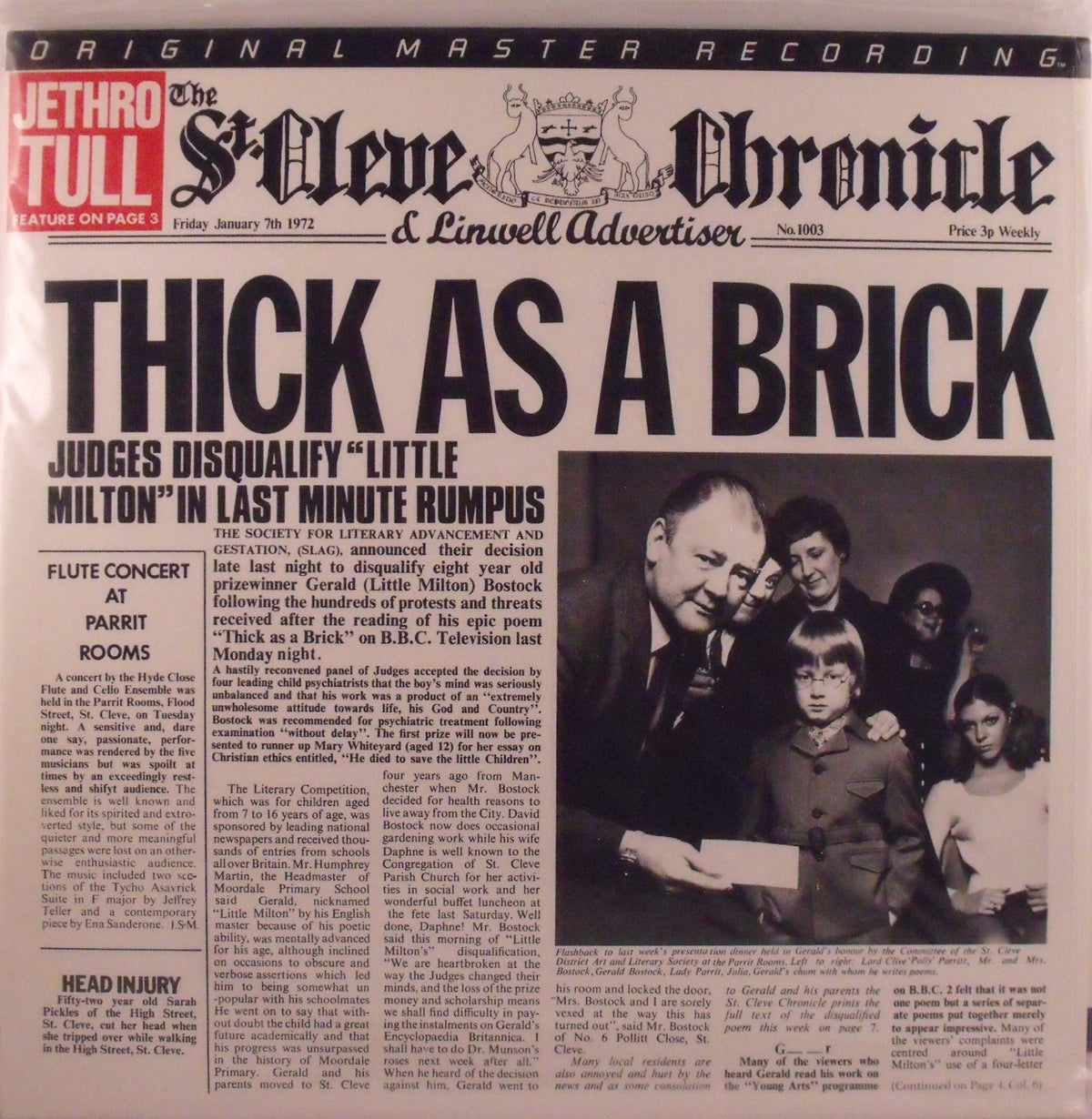 Thick As A Brick [Half-Speed Original Master Recording Mobile Fidelity Sound Lab (MFSL)]