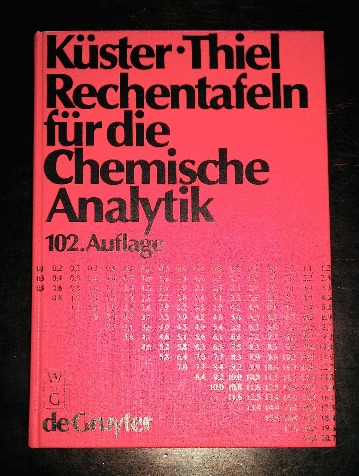 Rechentafeln Für Die Chemische Analytik (German Edition)