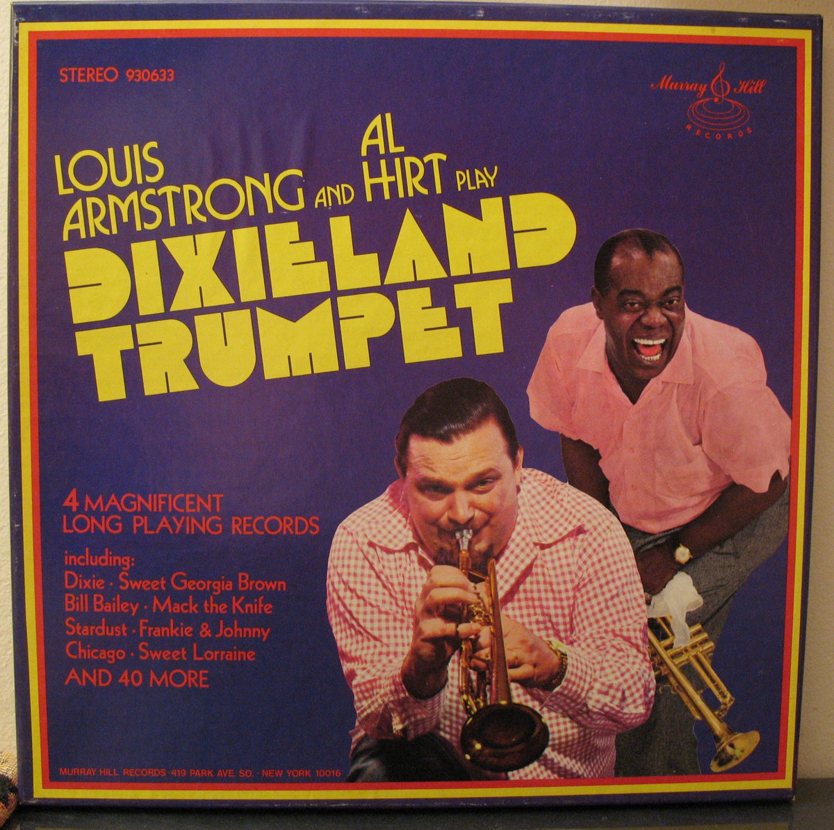 Dixieland Trumpet Louis Armstrong & Al Hirt Four Record Album
