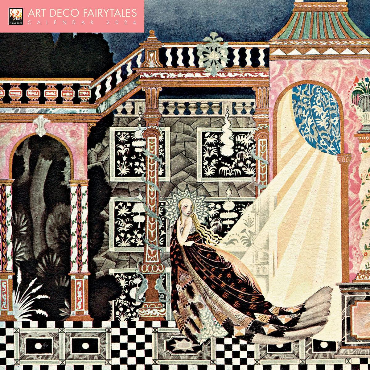 Art Deco Fairytales Wall Calendar 2024 (Art Calendar)